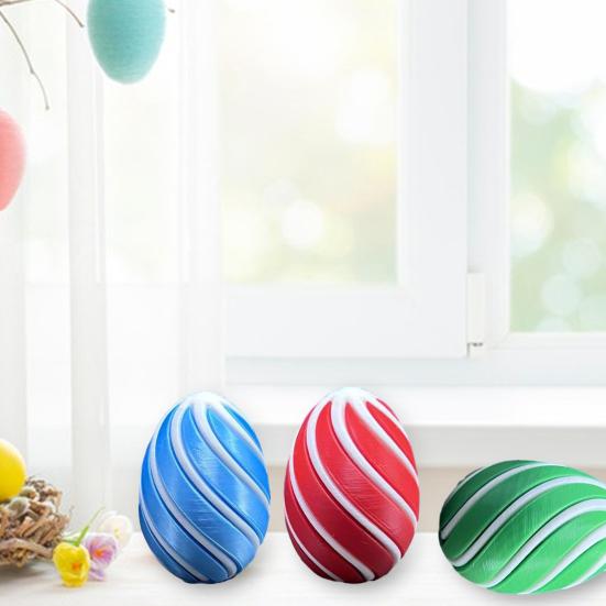 3D Printed Spiral Easter Egg Anxiety Relief Sensory Fidget Toy Pass Through Easter Egg for Adults Easter Basket Stuffers Party Favors
