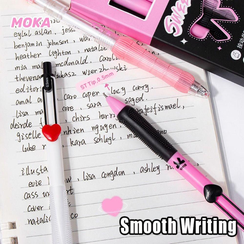 4PCS/Set Press Using Neutral Pen Sweet Love Series Writing Tool Multifunctional Gel Pen Gift