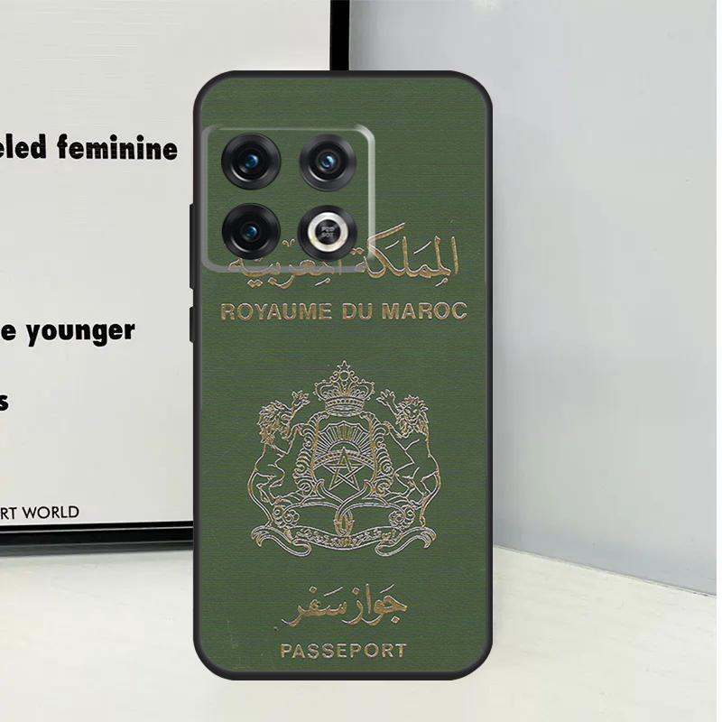 Morocco Flag Passport For OnePlus Nord CE 5 2 3 4 Lite N20 N30 Case For OnePlus 15 13 12 11 10 Pro 10T 12R 13R 13T