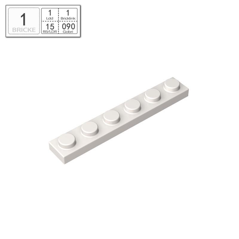 BRICKE 1x6 Thin Plate for Lego 3666 Compatibility – Loose MOC Building Blocks