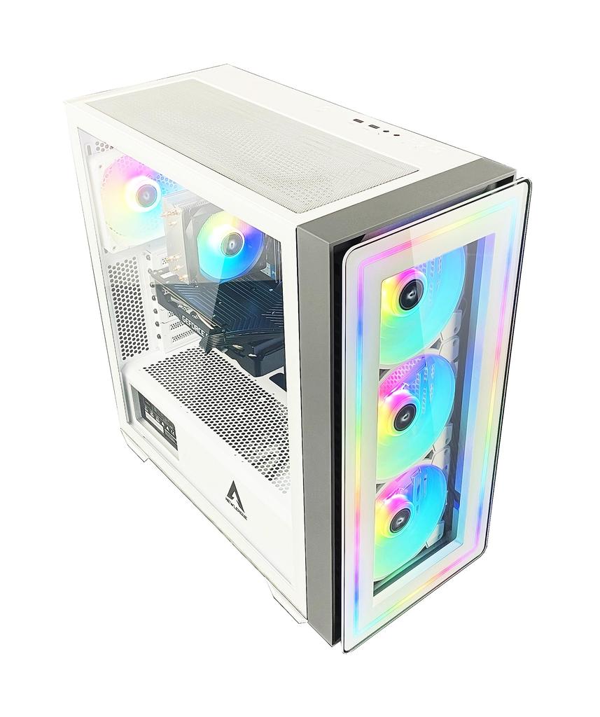 Gaming Desktop Computer GeForceRTX3050 Memory 16GB SSD1TB Widows10Pro 64bit Gaming Desktop Computer RTX3050 White Middle Tower [NEWLEAGUE] [Core
