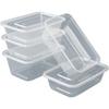 Chahua 650ml Disposable Transparent PP Food Containers with Lids