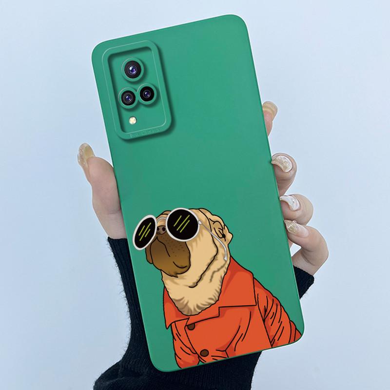 Для Vivo V21 4G VIVOV21 5G Чехлы V2066 V2108 V2050 Мягкий Силиконовый Чехол для Телефона Сладкая Печать Милый Мультяшный Защитный Расписной Чехол