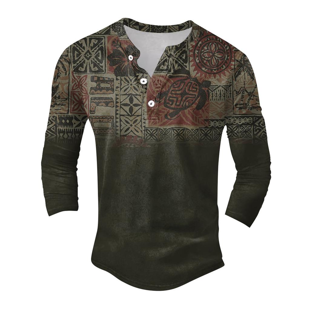 Men'S T-Shirt Street Casual Fashion Long Sleeved Top