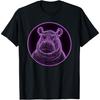Intricate Hippopotamus Circle Glow Portrait T-Shirt