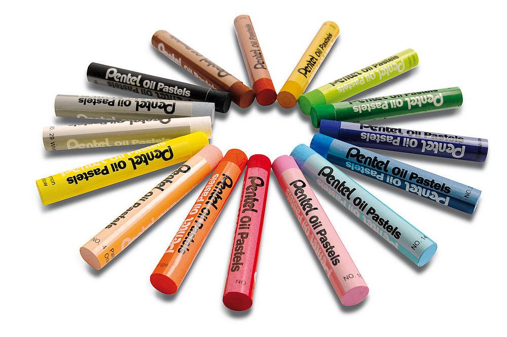 Pentel Phn Oil Pastels 16 Colors