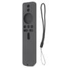 Silicone Protective Cover for Xiaomi TV Stick 4K Anti Slip Remote Control Case with Lanyard Gray