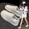 Кожаные маленькие белые туфли женские универсальные 2025 весна новая платформа повседневная обувь женская спортивная обувь кеды мягкая подошва одинарная обувь