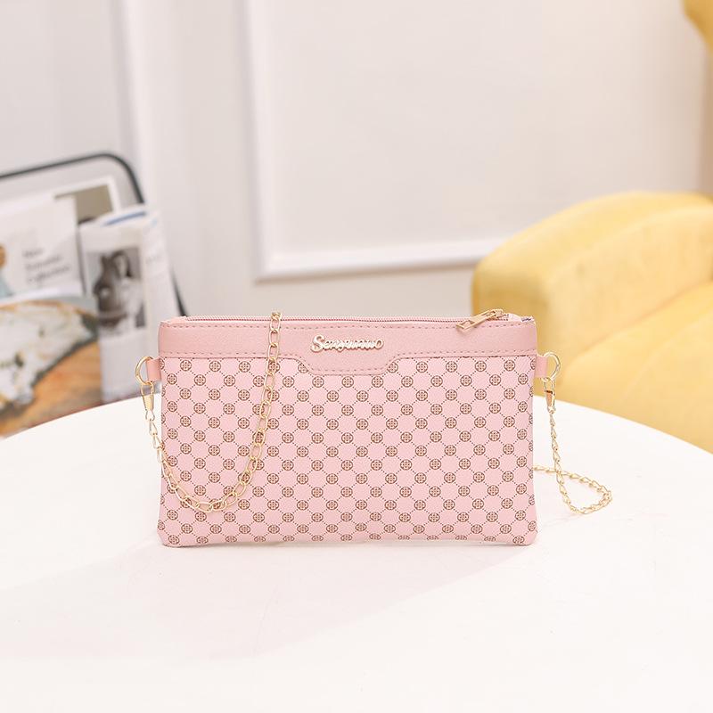 Женская сумка новая с принтом контрастного цвета на плечо с декоративной цепочкой кроссбоди маленькая квадратная сумка повседневная для мелочи