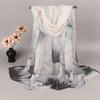 50*160cm Silk Scarf Satin Surface Long Shawl Fashion Printed Scarves  For Women Girls