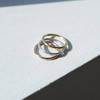 Silver 925 Minja Basic Ring Layered Rose Gold