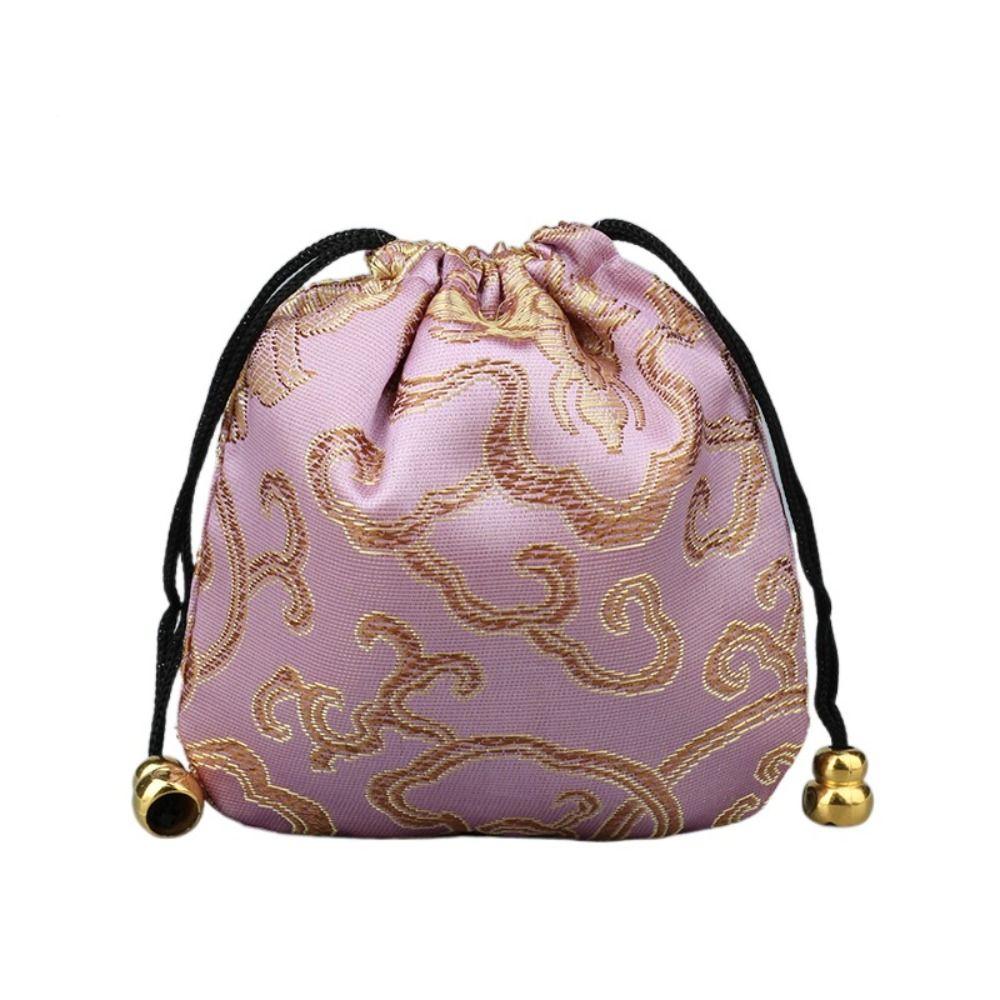 Вышивка на кулиске Женский мешочек для украшений в китайском стиле Мешочек для хранения Футляр для украшений Органайзер для украшений