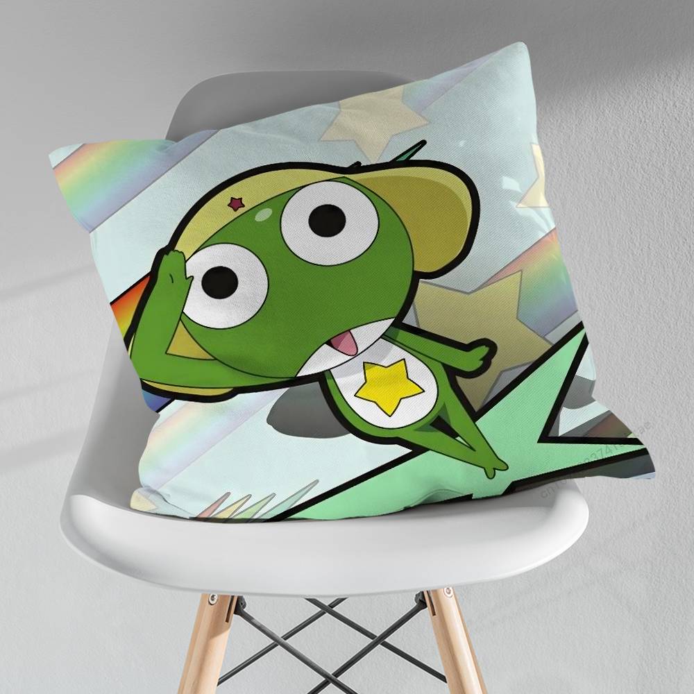 GGunsou FFrog KKeroro Pillowcase for Sofa Room Office Decor Printing  Merchandise AllMatch Cushion Cover