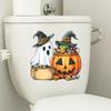 Halloween Cartoon Ghost Pumpkin Bathroom Toilet and Toilet Stickers for Beautification and Decoration