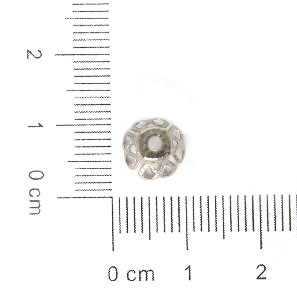 Mix Color Metal Flower Petal End Spacer Hallow Beads Caps Charms Bead Cups For Jewelry Necklace Making Supplie