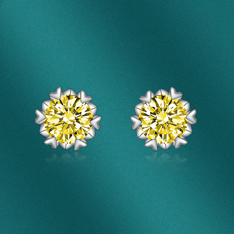 BELLA BOX Роскошные женские серьги-гвоздики со снежинкой и цирконием, подарок для свадьбы и помолвки