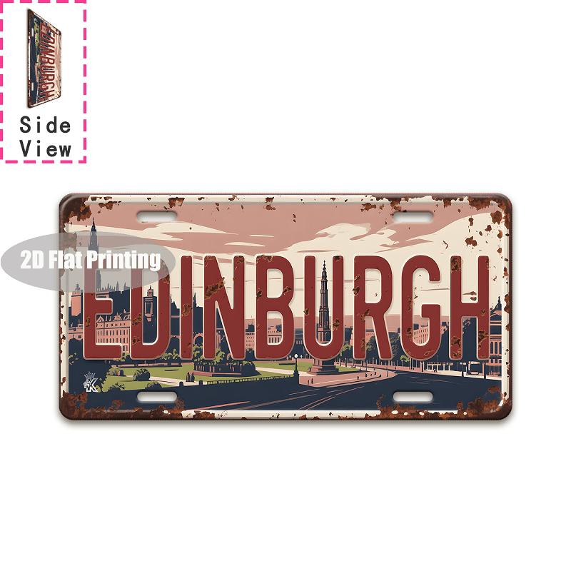 Tin Sign - Vintage Durable Metal Plaque Wall Decor, Home Office Bar Man Cave Garage City Coordinate Birth Year License Plate W