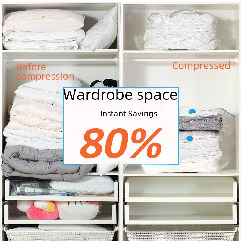 Прозрачный вакуумный мешок для хранения одежды и одеял