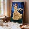 Disney Жемчужная живопись Белль Золотое платье Роза Творческое искусство Изысканный пейзаж Сверкающая живопись Ремесло Настенное украшение для дома DIY Ручная работа Подарок