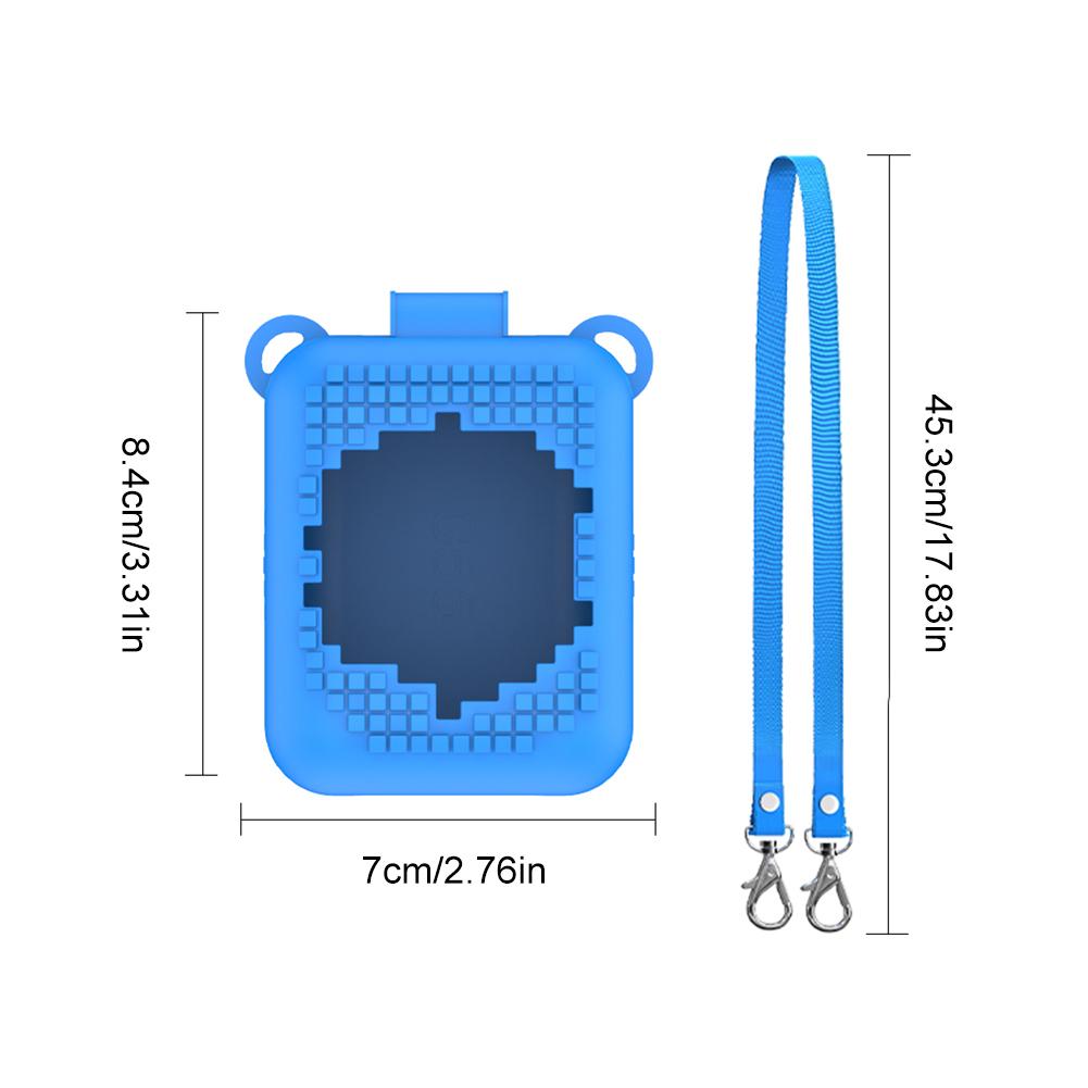 Силиконовый чехол-накладка, устойчивый к царапинам, силиконовый защитный чехол, моющийся со шнурком для интерактивного цифрового питомца Bitzee и чехла