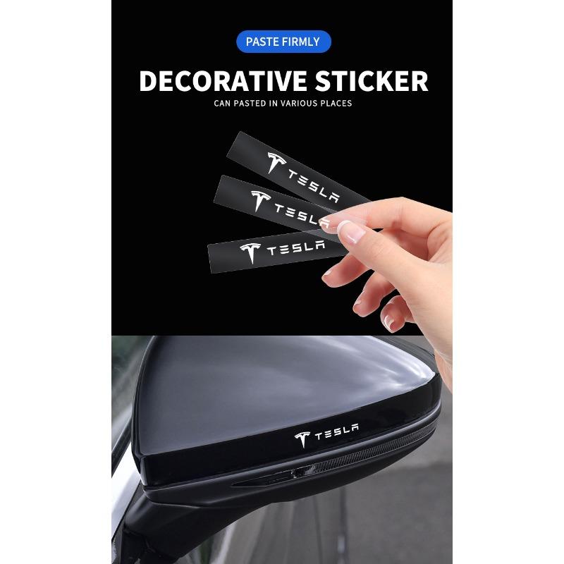 2/5/10Pcs Car Interior Random Stickers Car Steering Wheel Emblem Styling For Tesla Model 3 Model X S 2016-2023 Model Y Decals TM3 TMX