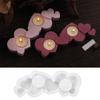 Elegant Double Hole Heart Candle Holder Molds Sturdy Silicone Resin Molds for DIY Candle Holders and Tealight Crafts