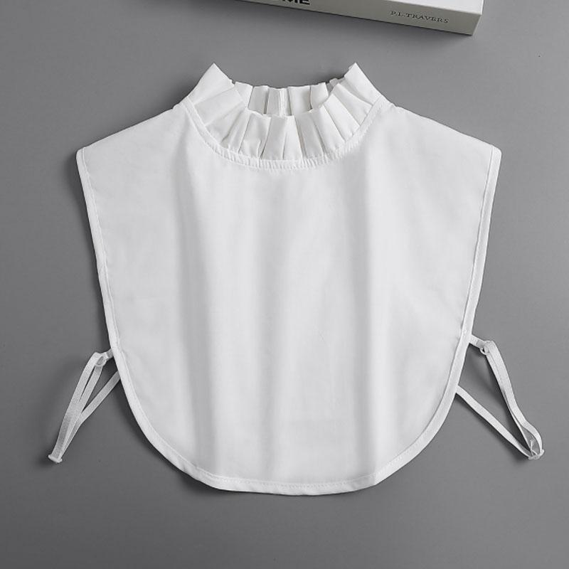 Fashion White Fake Collar Women Detachable Collars Black Woman False Collar Lace Removable Half Shirts Tie Top Collars Decor