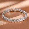 ZAKOL Luxury Buling Four-leaf Flower Shiny Zircon Tennis Bracelet for Women New Trendy Wedding Party Zircon Accessories
