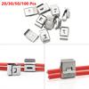 20/30/50/100Pcs Solar Panel Cable Clips Stainless Steel PV Wire Clip Fixing Clamps For 4 Square 2 Wires Cable Wiring Accessories
