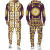 Золотой Пномпень, мужской спортивный костюм с 3D принтом в стиле хип-хоп, толстовка с длинными рукавами, брюки, костюм, весенне-осенний мужской комплект спортивной одежды для бега