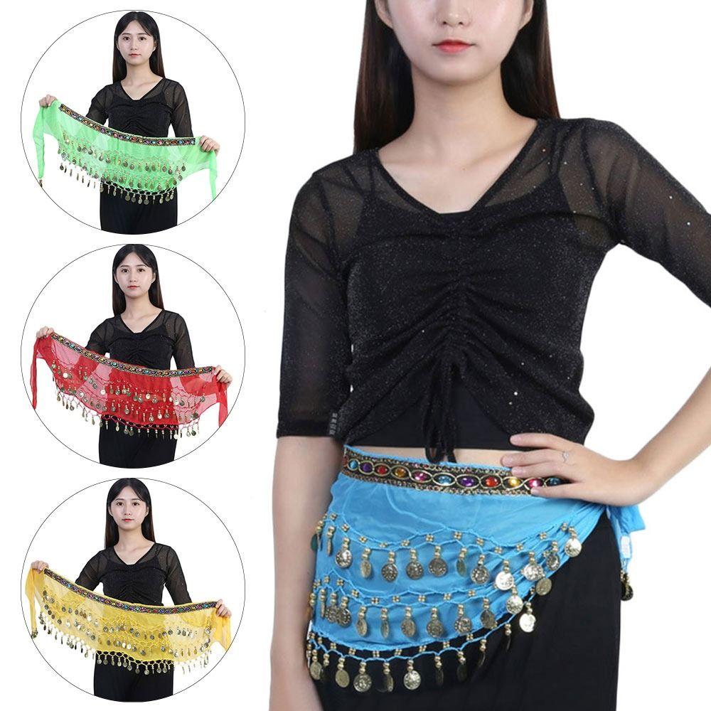 Women Tassels Show Costumes Belly Dance Belt Waist Chain Dancer Skirt Hip Scarf