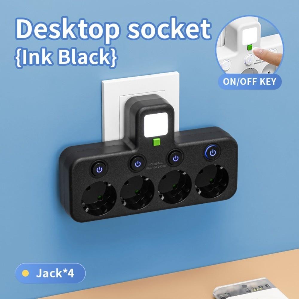 Wall Mounted Wall Power Socket 2/ 3 / 4/ 5 Plugs Power Strip Durable Socket Adapter Home Offices