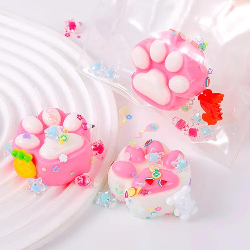 Sticky Pinching Cat Paw Cute Decompressing Toy Squeeze Cat Paw Toys  For Children Adults Gifts