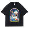 Stay Positive Printing Washed Retro Snow Womens T-Shirt Cotton Loose Tees Cotton Oversize Streetwear Breathable Tshirt Couple