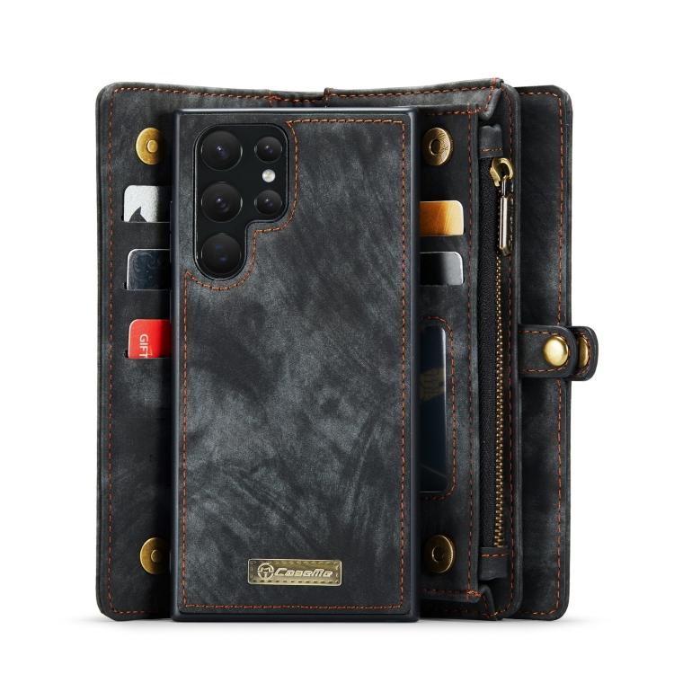 Для Samsung Galaxy S22 Ultra 5G Чехол CaseMe-008 Съемный Многофункциональный Горизонтальный Флип Кожаный Чехол