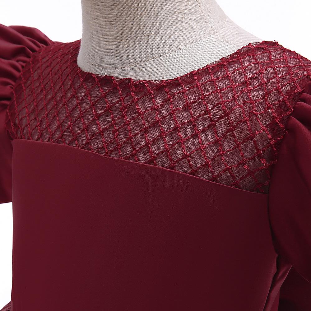 Милое платье-пачка для маленьких девочек, кружевное платье принцессы с цветочной вышивкой для вечеринки в честь 1-го дня рождения, голубая тюлевая одежда для выпускного вечера с бусинами для маленьких девочек