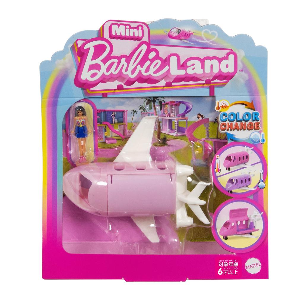 Barbie Mini BarbieLand Dream Plane with Micro Doll Playset Pink HYF40