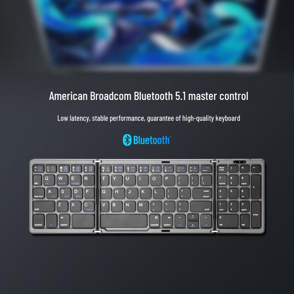 Новая Ультратонкая Складная Беспроводная Bluetooth-клавиатура для Планшетов, Мобильных Телефонов, Ноутбуков и Офисного Использования