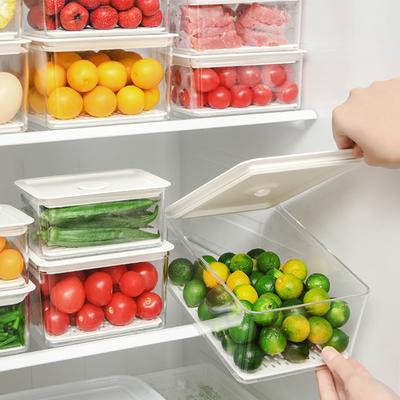 Пластиковые штабелируемые контейнеры для хранения продуктов с вентилируемыми крышками и подносом для холодильника, ящики-органайзеры для холодильника, морозильной камеры, шкафа, кухонного шкафа