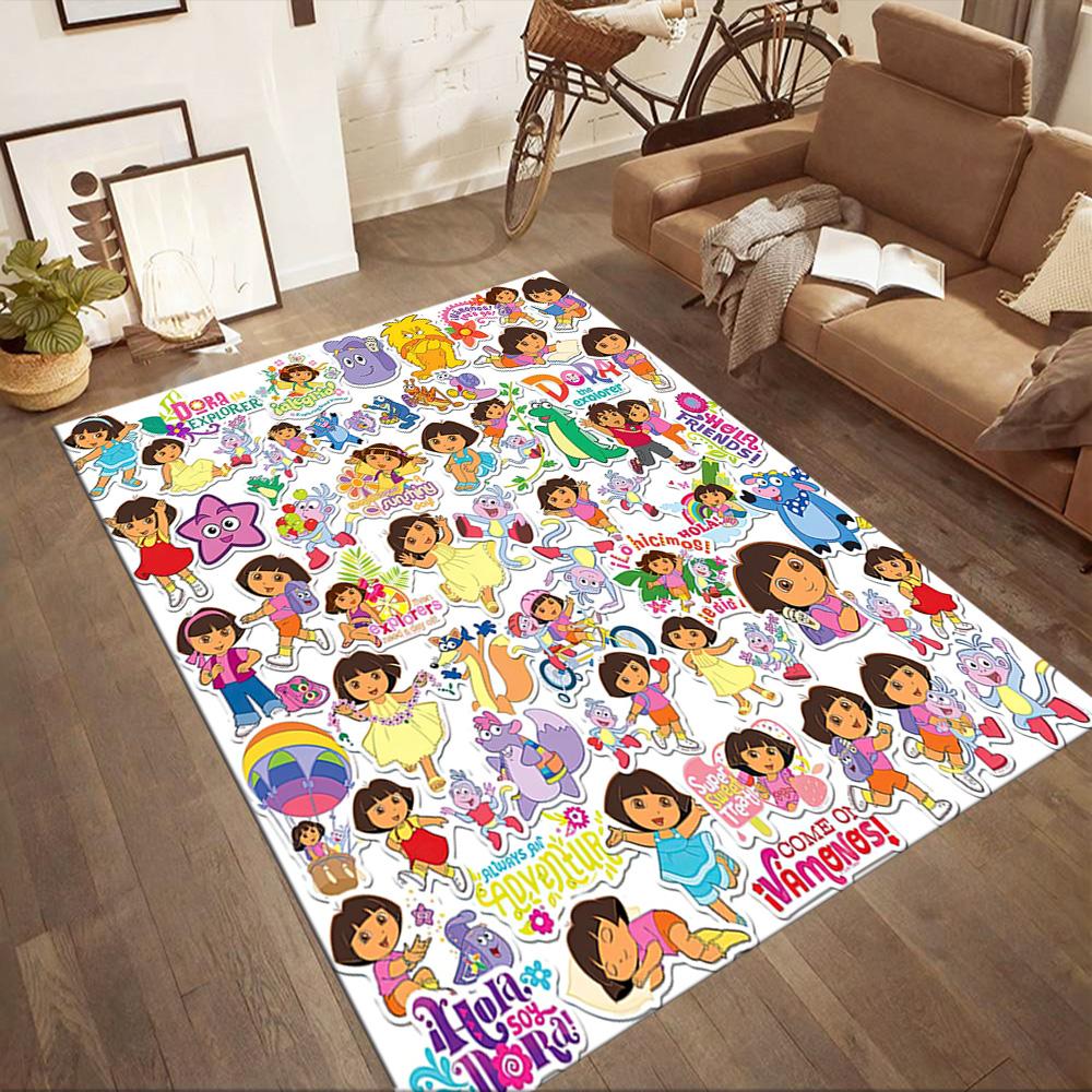 Dora Explorer Area Rug Perfect for Study room Dining Room Dormitory Living Rooms Antislip Carpet Anime Office Decor Birthday/Christmas Gift