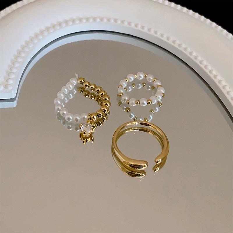 Геометрическое кольцо Xiaohongshu Кольцо на указательный палец Высококлассная бижутерия Женщины