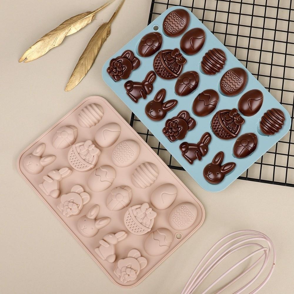 Cartoon Rabbit Shape Easter Silicone Mold Multifunctional Non-stick Baking Mould DIY Soft DIY Candy Mold Candy Making