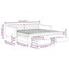VidaXL Daybed with Trundle and Drawers Cream 100x200 Cm Fabric 3197489