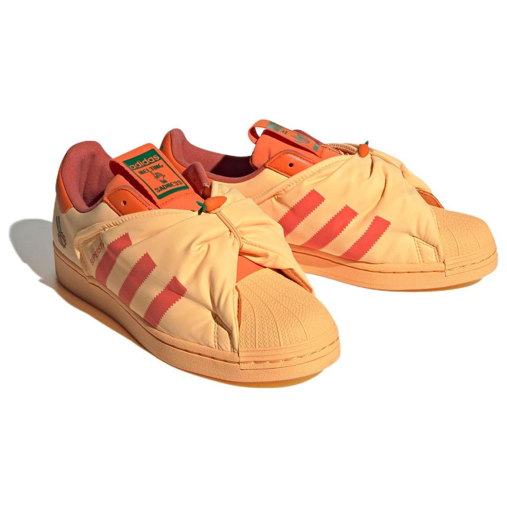 Adidas Originals Melting Sadness X  Superstar Leather Comfortable Versatile Durable Breathable Low-Top Sneakers Unisex Sneakers Orange ID9475