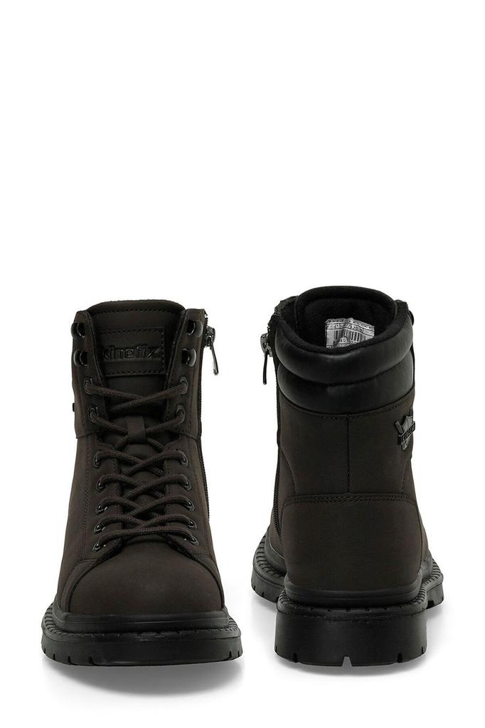 Men's Fashion Flat Heeled Booties Black Biker Boots Shoes