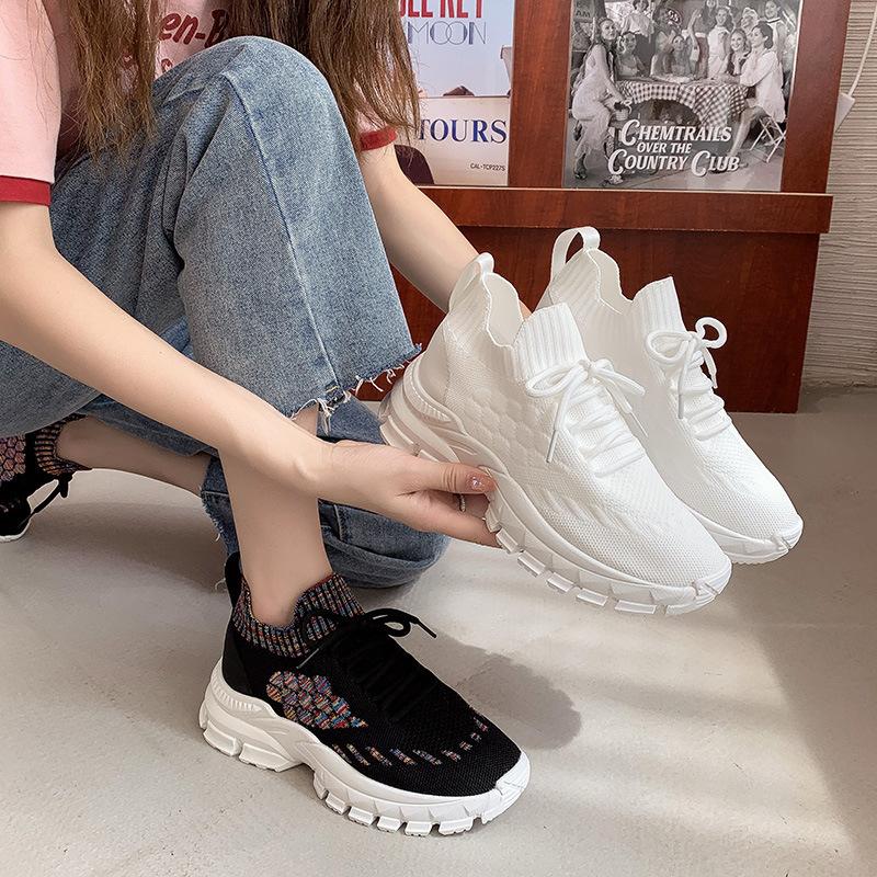 2025 Spring and Summer New Casual Shoes Fashion Women's Trendy Shoes Soft-soled Sports Shoes Casual Shoes Women's Breathable Mesh Board Shoes