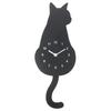 Нитори (НИТОРИ) Настенные часы с движущимся хвостом, Черная кошка, Ширина 15,5 x Глубина 5,5 x Высота 39 см, 8172687
