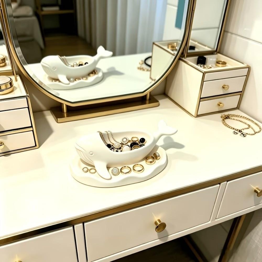 Organizer Desktop Storage Plate Home Decoration Jewelry Trays Art Statue Flowerpot Office