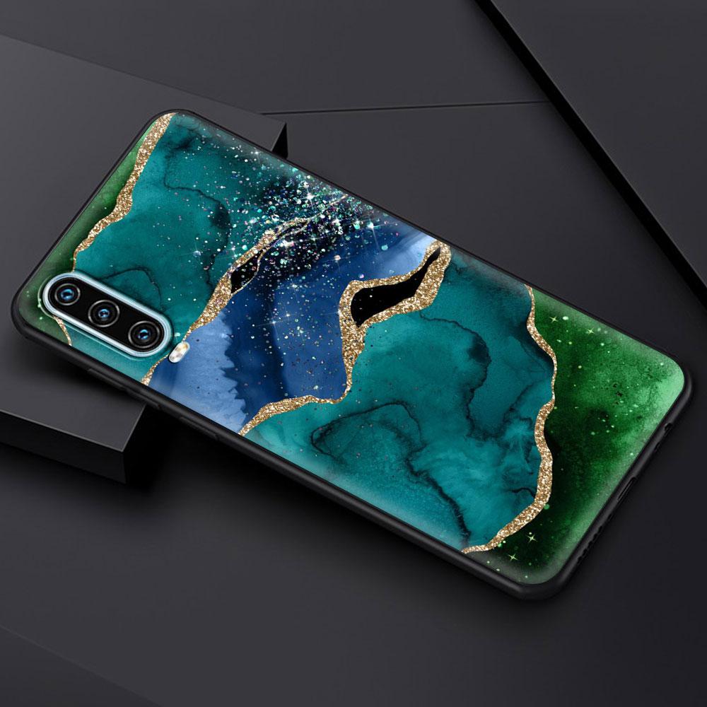 Чехол для телефона Rainbow Glitter Agate Marble для Huawei P30 Lite P50 Pro P20 P40 Lite EP Smart Z 2021 Y6 Y7 Y9 2019 Y6p Y9s