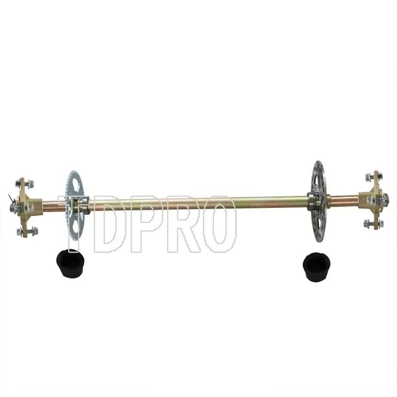 740mm ATV Quad Go Kart Rear Axle Assembly Kit Complete Wheel Brake Hub Disc Rotor for Drift Trike Buggy